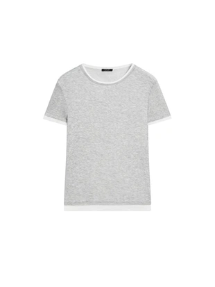 Футболка с коротким рукавом и двойной отделкой- Заказать в России