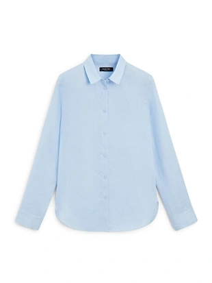 Рубашка из льна с плиссировкой- Заказать в России