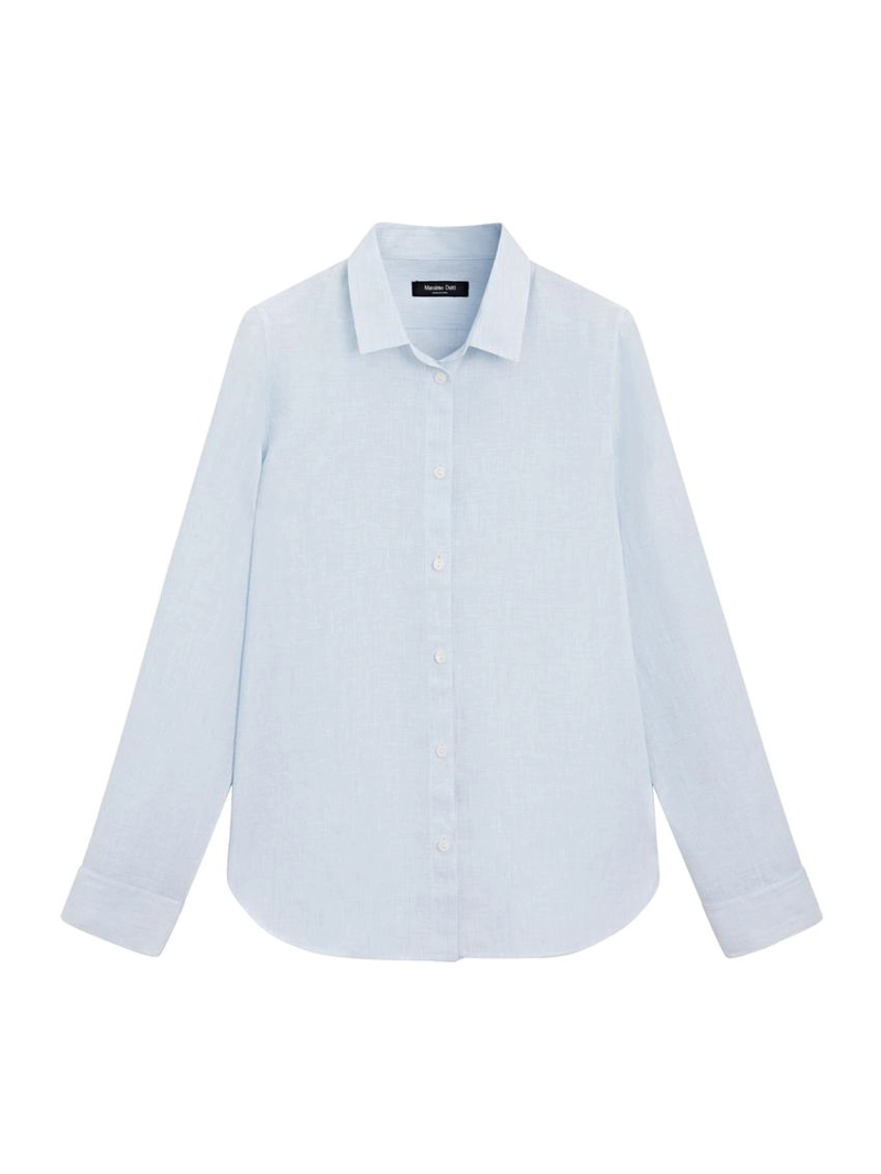 Рубашка из 100% льна в полоску