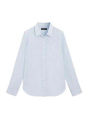 Рубашка из 100% льна в полоску- Заказать в России