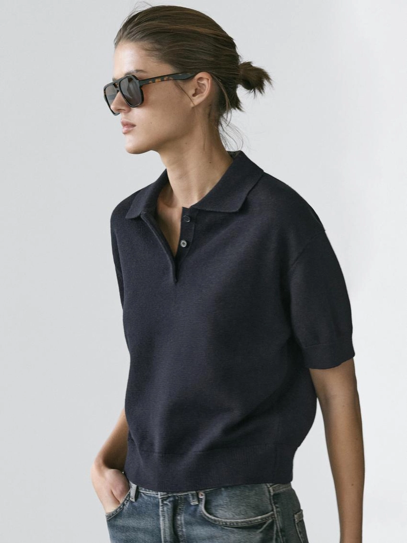 Водолазка-поло из шерстяной смеси