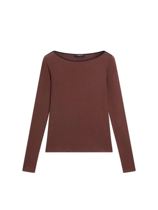 Топ с деталями контрастного оттенка- Заказать в России