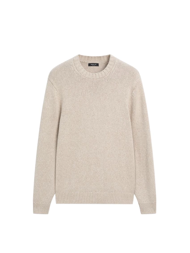 Джемпер с круглым вырезом из смесового хлопка