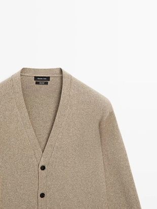 Кардиган из вязаного трикотажа из 100% хлопка- Заказать в России