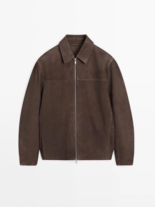 Куртка из козьей кожи с замшевой отделкой- Заказать в России