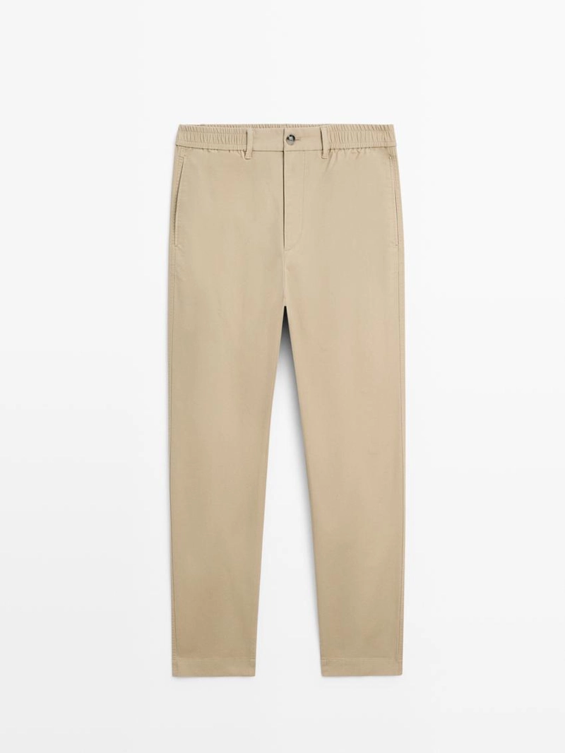 Хлопковые брюки с посадкой джоггер