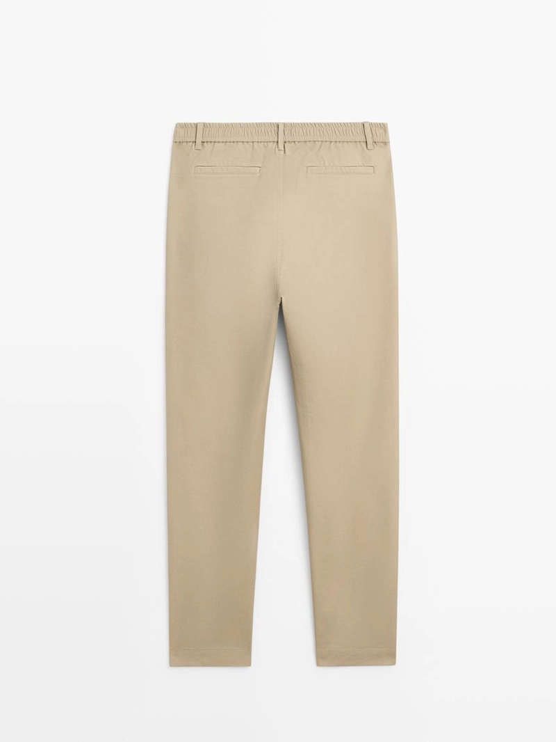 Хлопковые брюки с посадкой джоггер