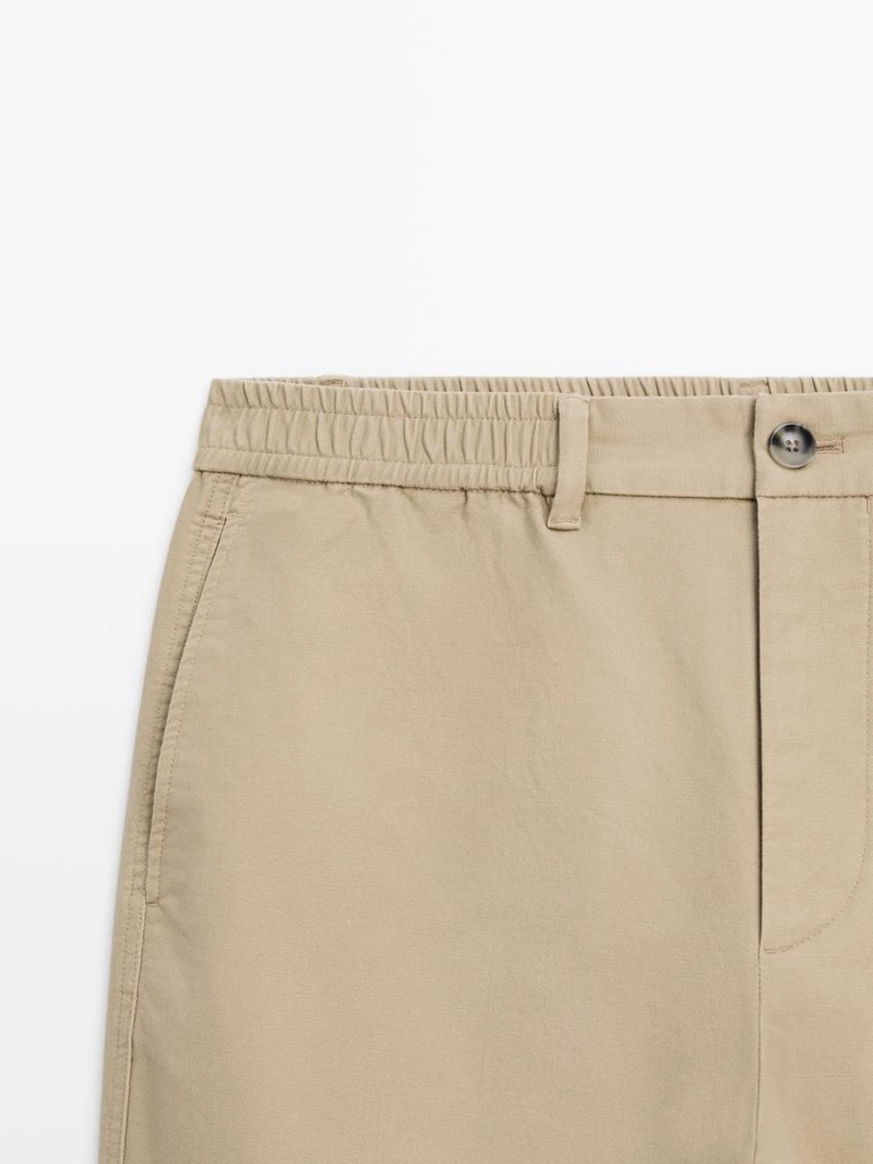 Хлопковые брюки с посадкой джоггер