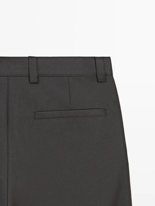 Брюки свободного кроя из шерсти- Заказать в России