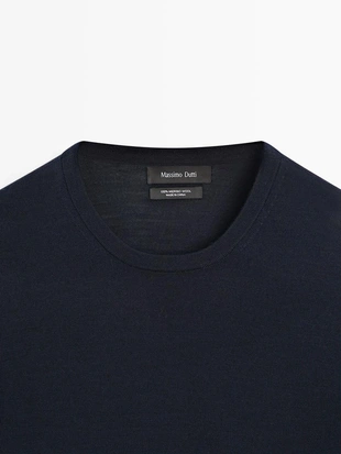 Трикотажный свитер из мериносовой шерсти- Заказать в России