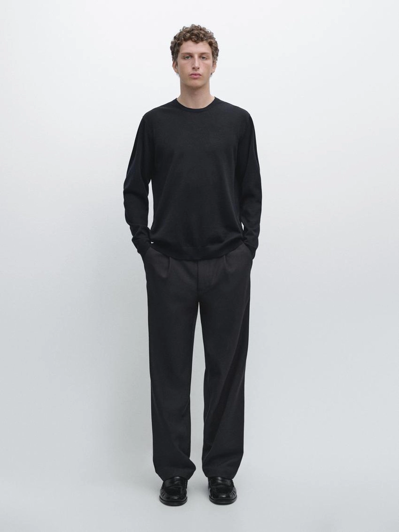 Трикотажный свитер из мериносовой шерсти