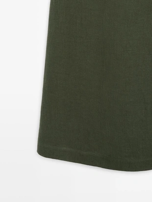 Длинное льняное платье- Заказать в России