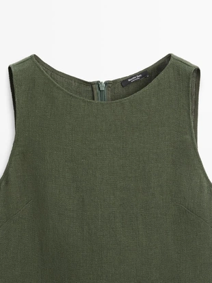 Длинное льняное платье- Заказать в России