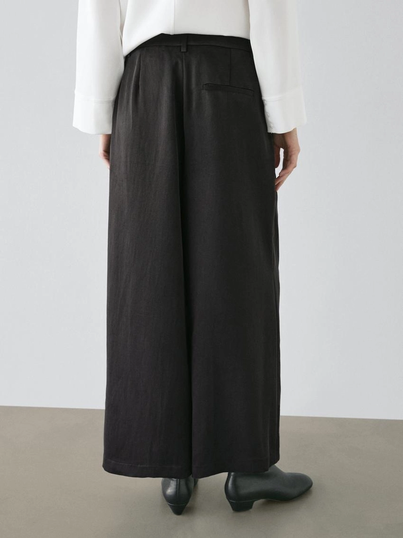 Брюки свободного кроя с запахом