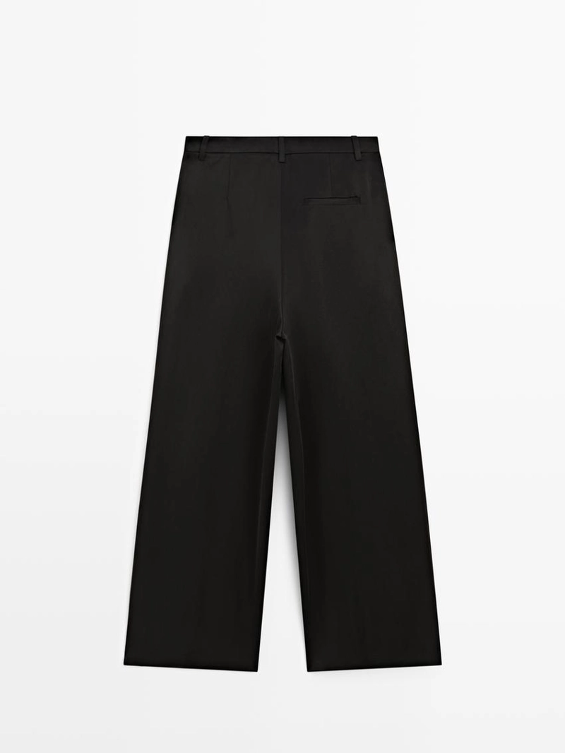 Брюки свободного кроя с запахом