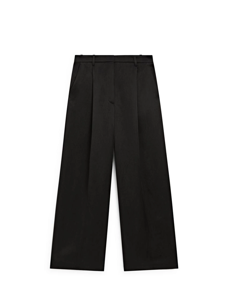 Брюки свободного кроя с запахом