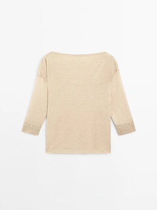 Футболка из легкой шерстяно-леновой смеси- Заказать в России