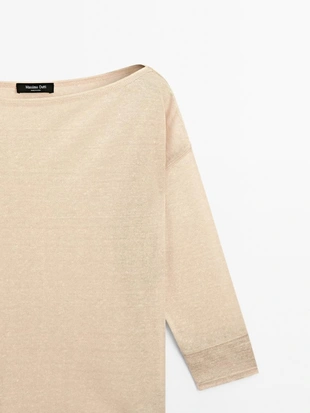 Футболка из легкой шерстяно-леновой смеси- Заказать в России