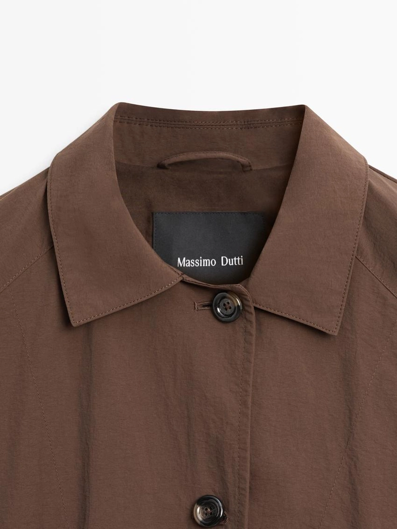 Плащ-накидка с деталями оверсайз воротника