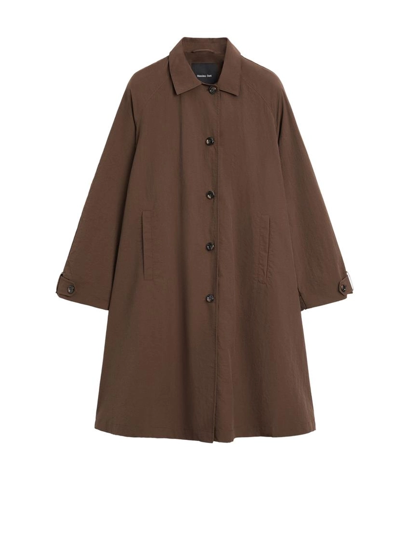 Плащ-накидка с деталями оверсайз воротника