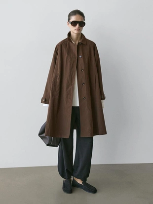 Плащ-накидка с деталями оверсайз воротника- Заказать в России