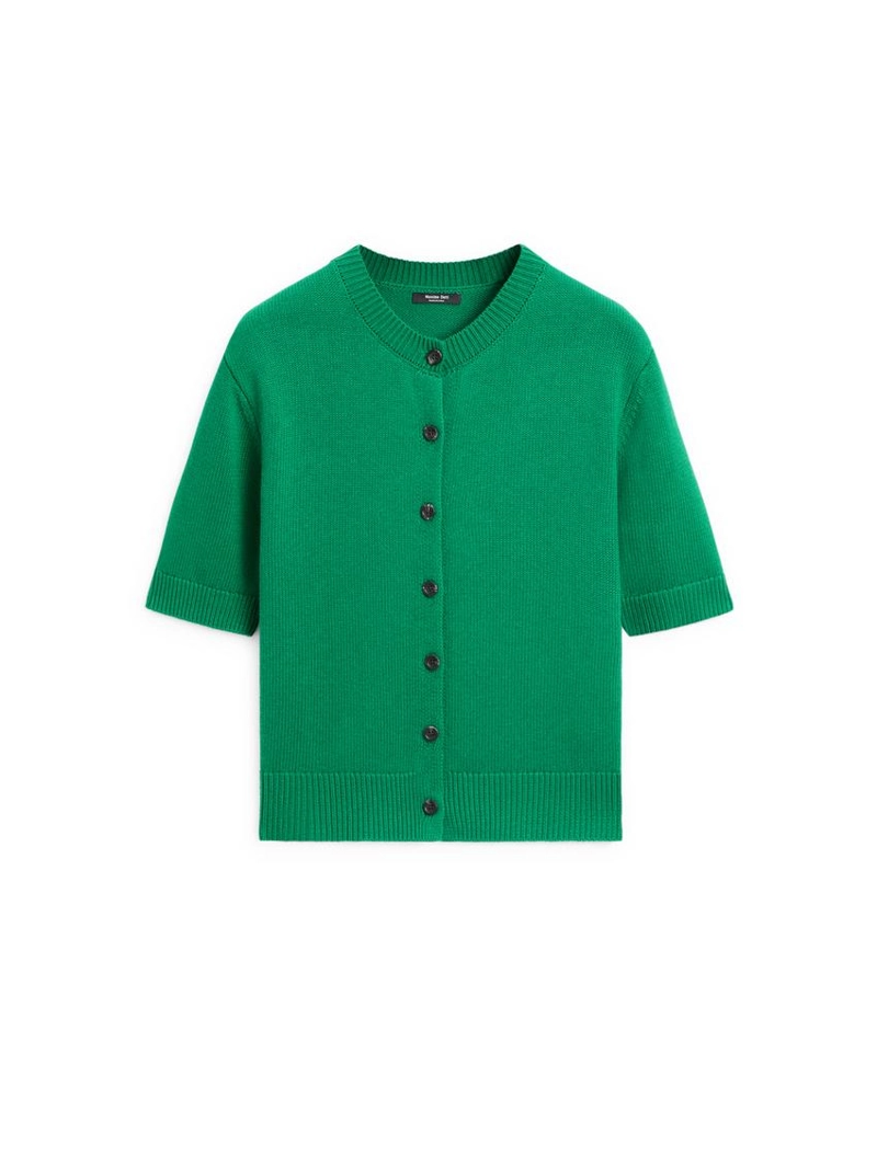 Кардиган из хлопкового микса с короткими рукавами