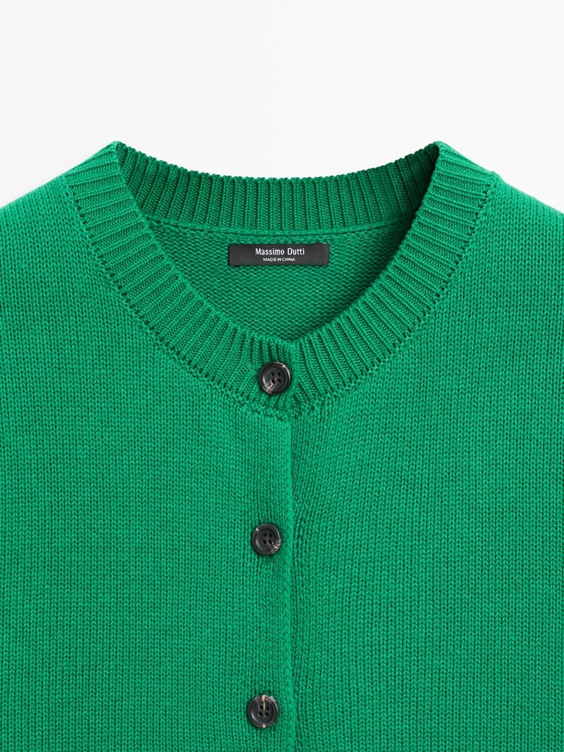 Кардиган из хлопкового микса с короткими рукавами