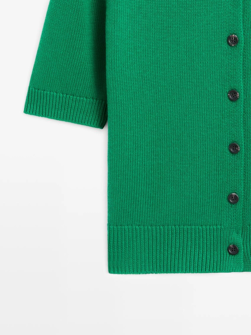 Кардиган из хлопкового микса с короткими рукавами