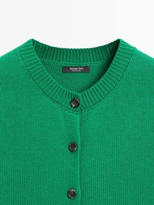 Кардиган из хлопкового микса с короткими рукавами- Заказать в России