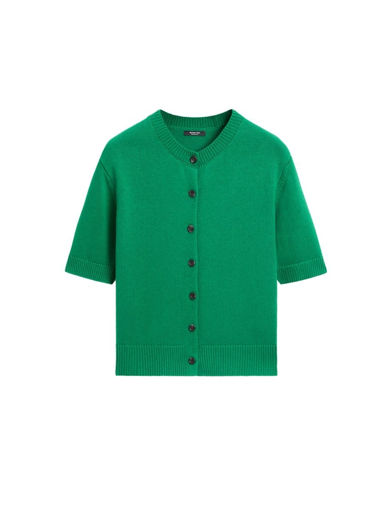 Кардиган из хлопкового микса с короткими рукавами