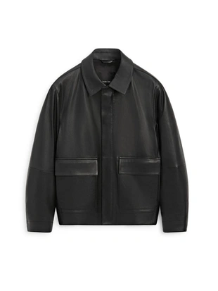 Кожаная куртка из овечьей кожи с карманами- Заказать в России