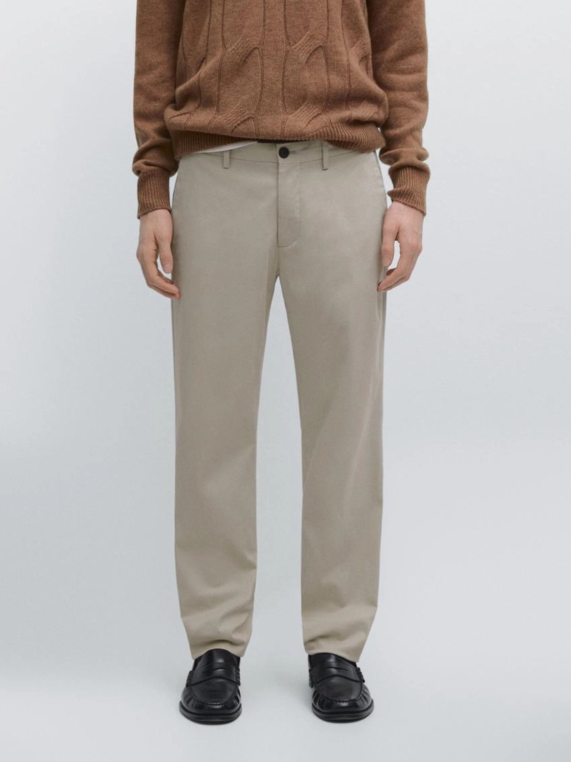 Брюки из хлопка в узком крое