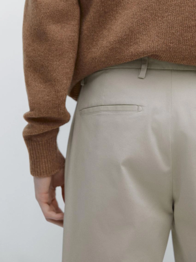 Брюки из хлопка в узком крое