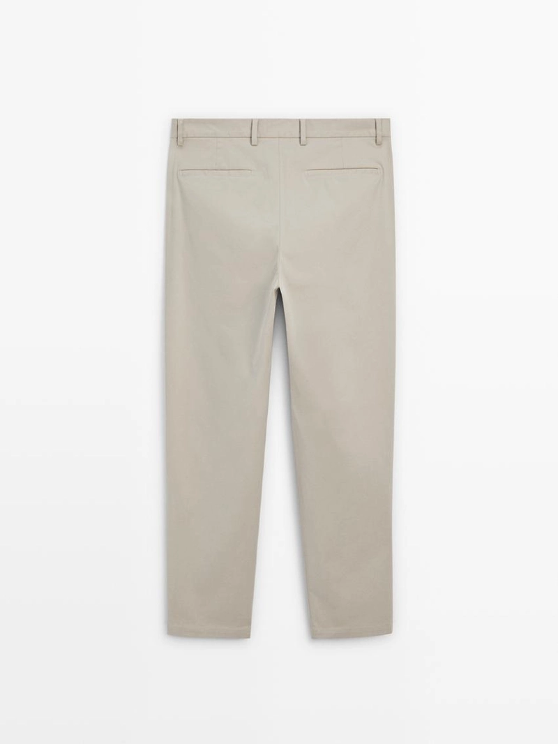 Брюки из хлопка в узком крое