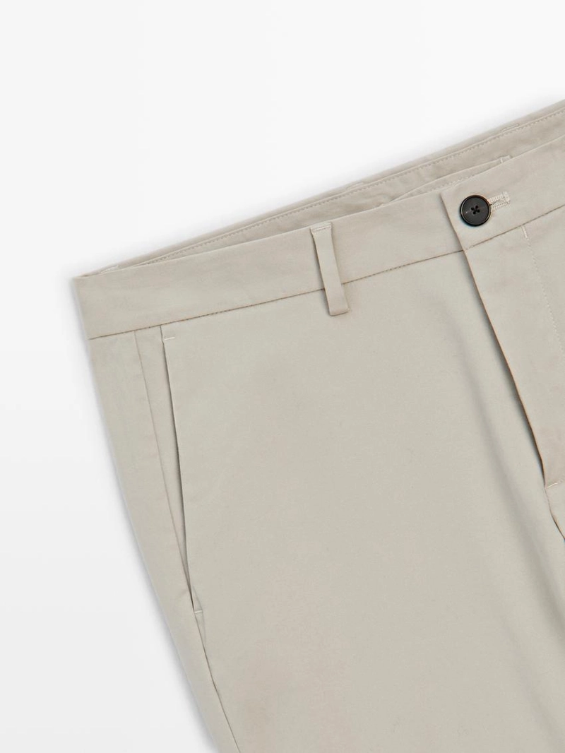 Брюки из хлопка в узком крое