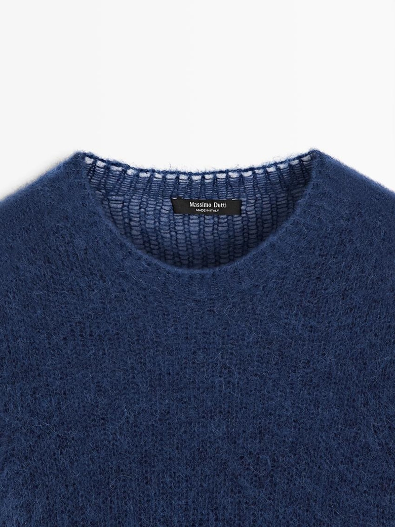 Свитер с коротким рукавом из альпаки