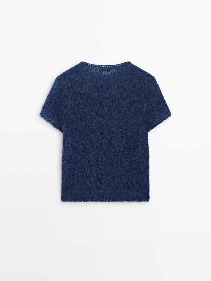 Свитер с коротким рукавом из альпаки