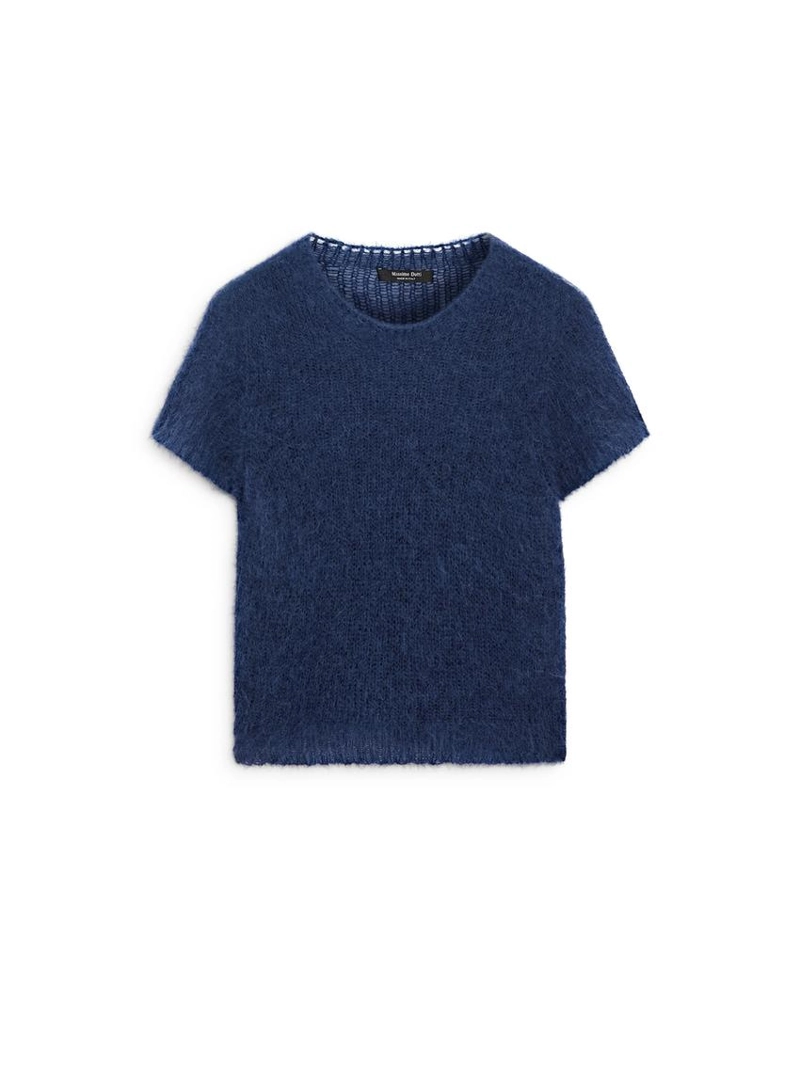 Свитер с коротким рукавом из альпаки