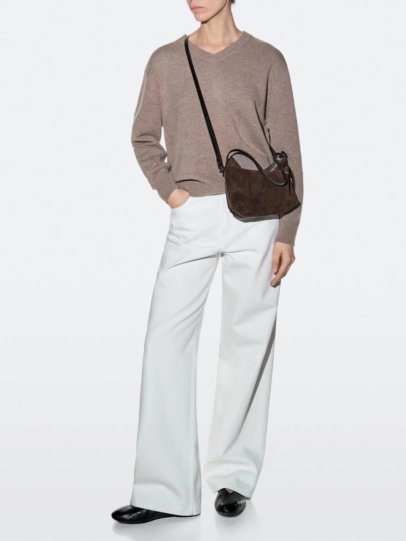 Сумочка из замши с разделением