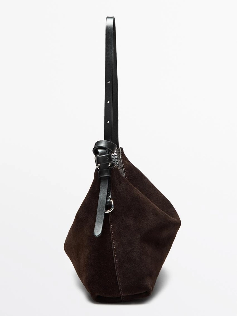 Сумочка из замши с разделением