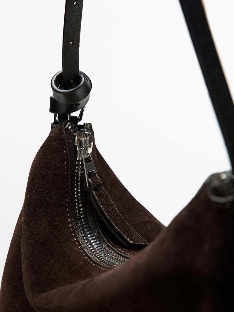 Сумочка из замши с разделением