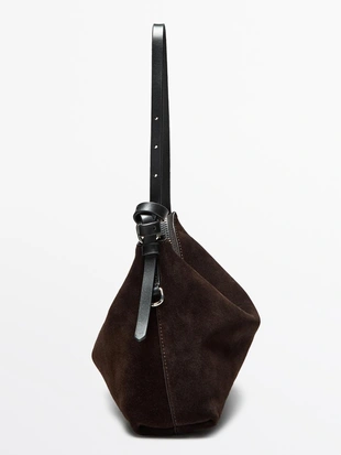 Сумочка из замши с разделением- Заказать в России