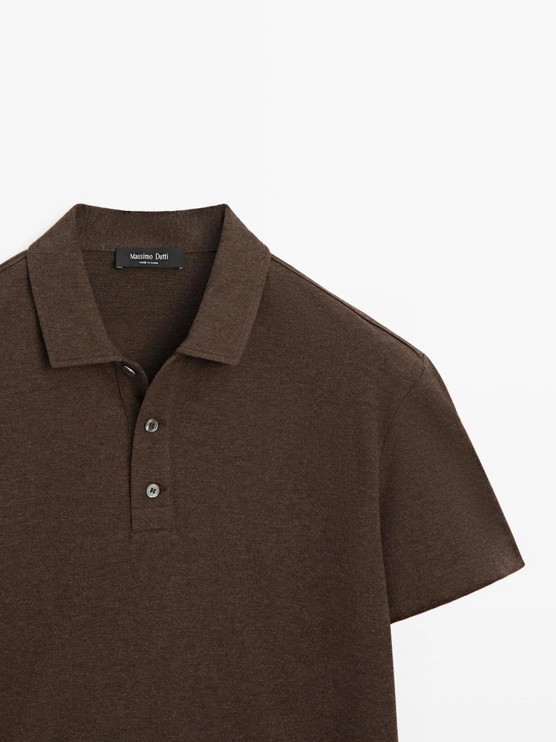 Поло из хлопка с коротким рукавом