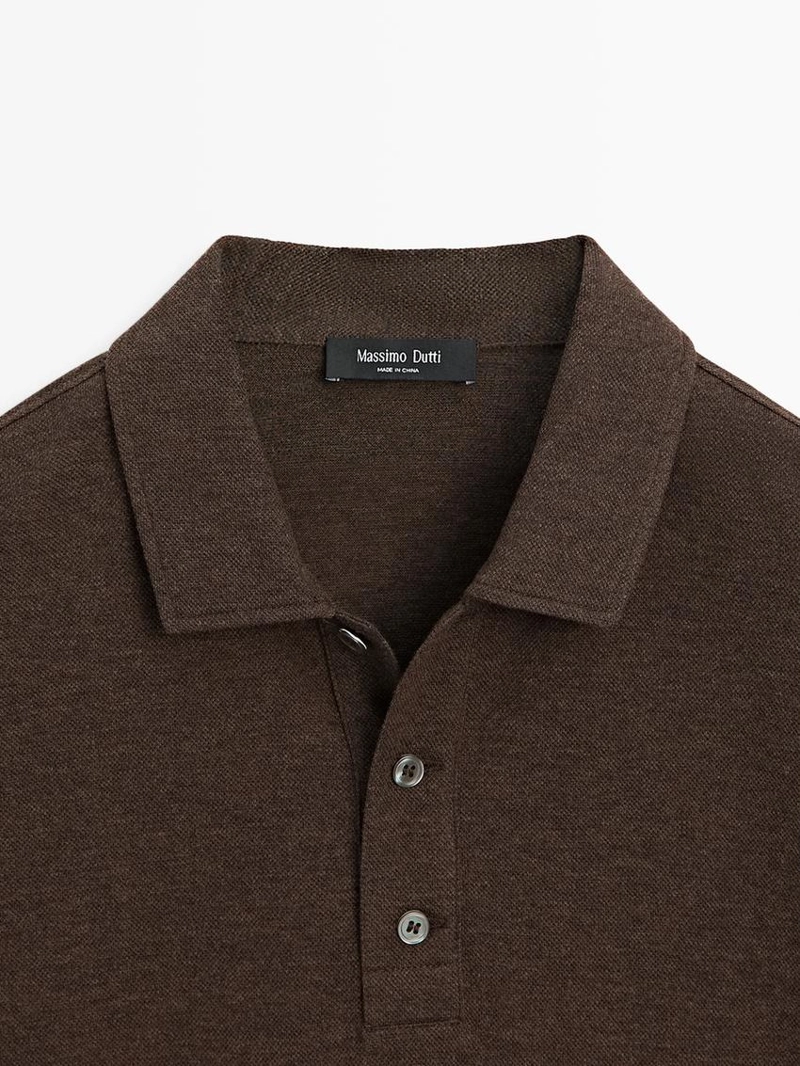 Поло из хлопка с коротким рукавом