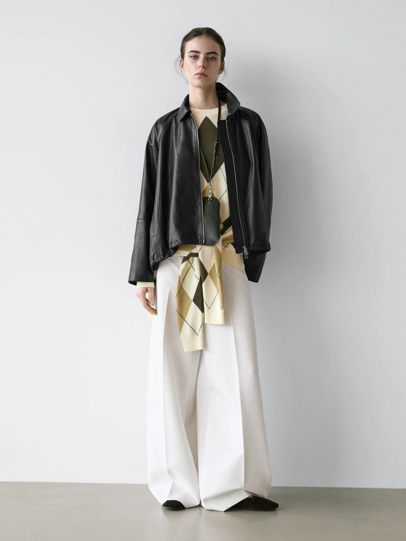 Куртка из натуральной кожи оверсайз