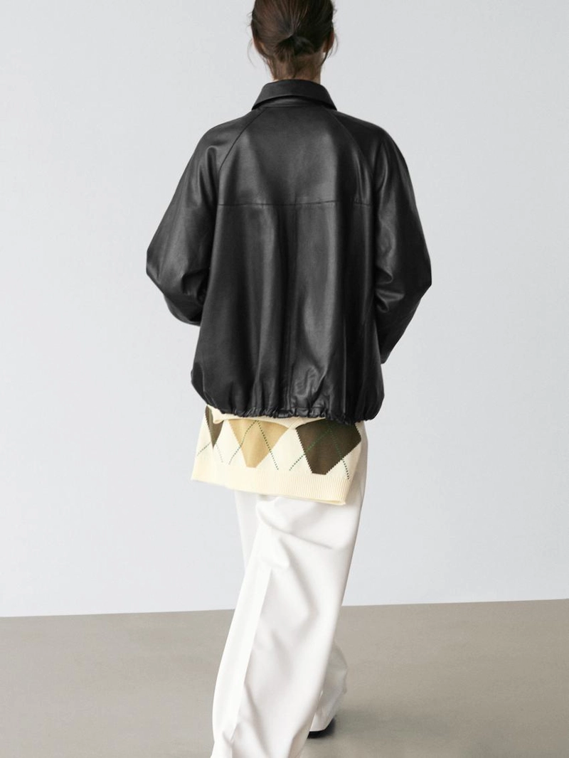 Куртка из натуральной кожи оверсайз