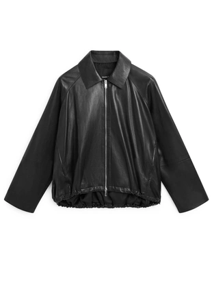 Куртка из натуральной кожи оверсайз- Заказать в России