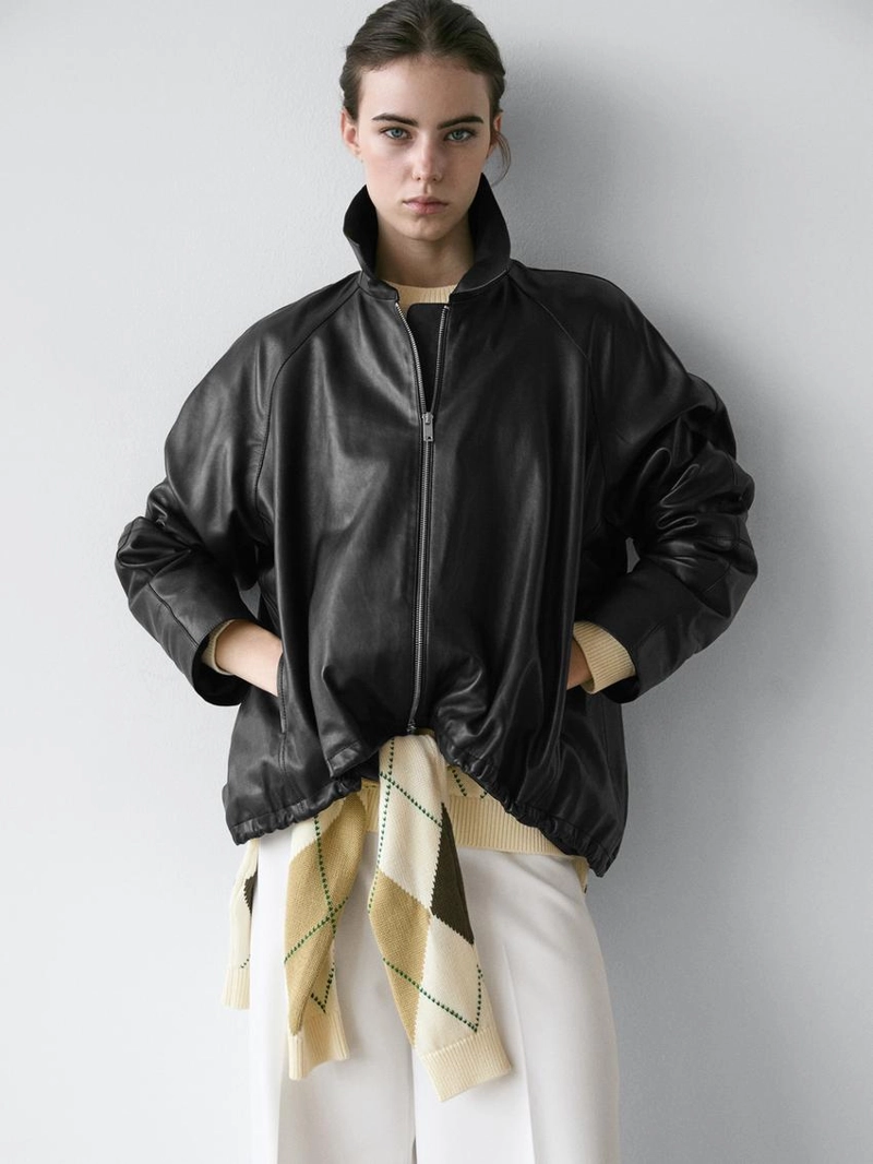 Куртка из натуральной кожи оверсайз