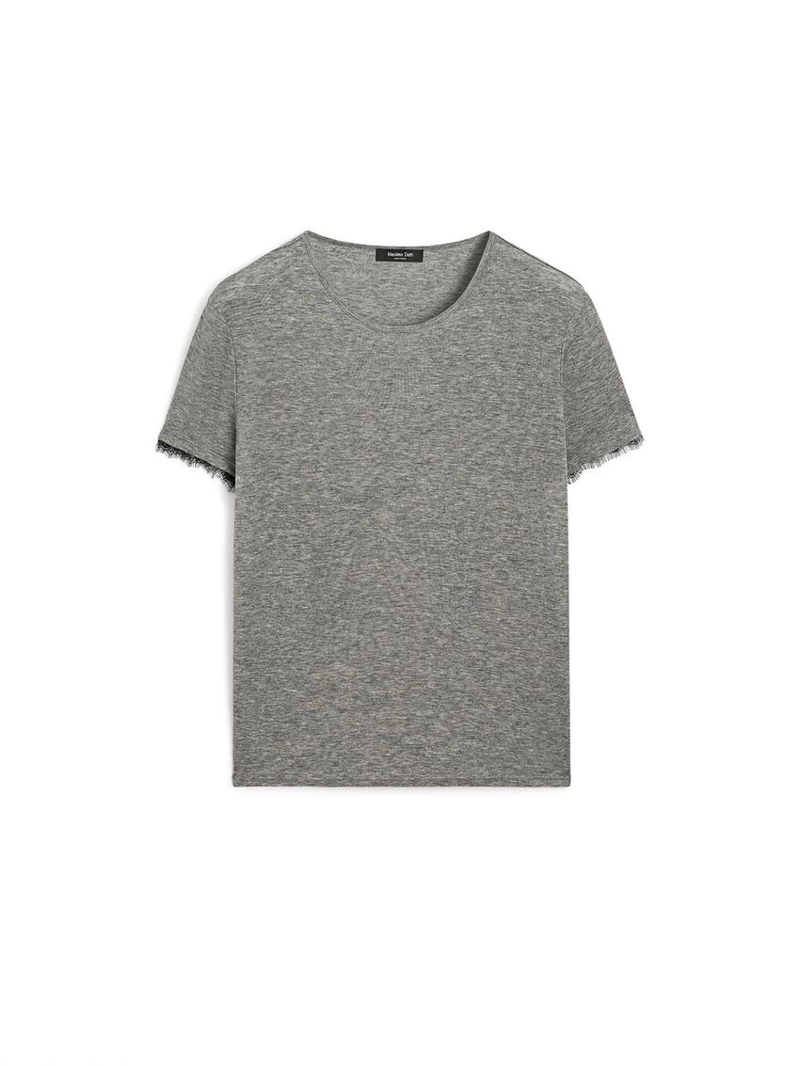 Футболка с коротким рукавом и кружевными деталями