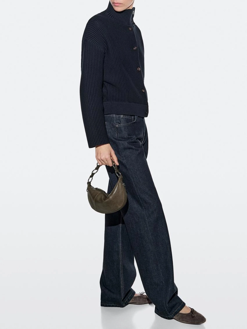 Мини-сумка из натуральной кожи нубука